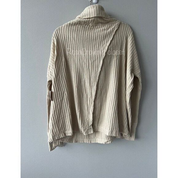 Free People NWT Fall Chic Mock Neck Boho Coastal Grandma Cottage Knit Sweater - Picture 4 of 8